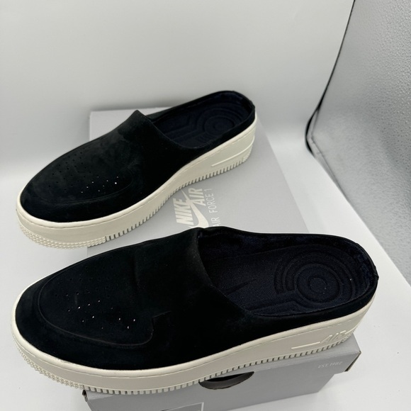 NWT Nike Air Force 1 Lover XX Black Suede Leather Slip On Mule Platform Sneakers - Picture 14 of 16